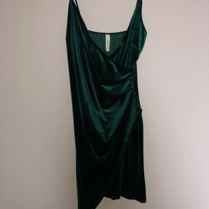 Green mini dress